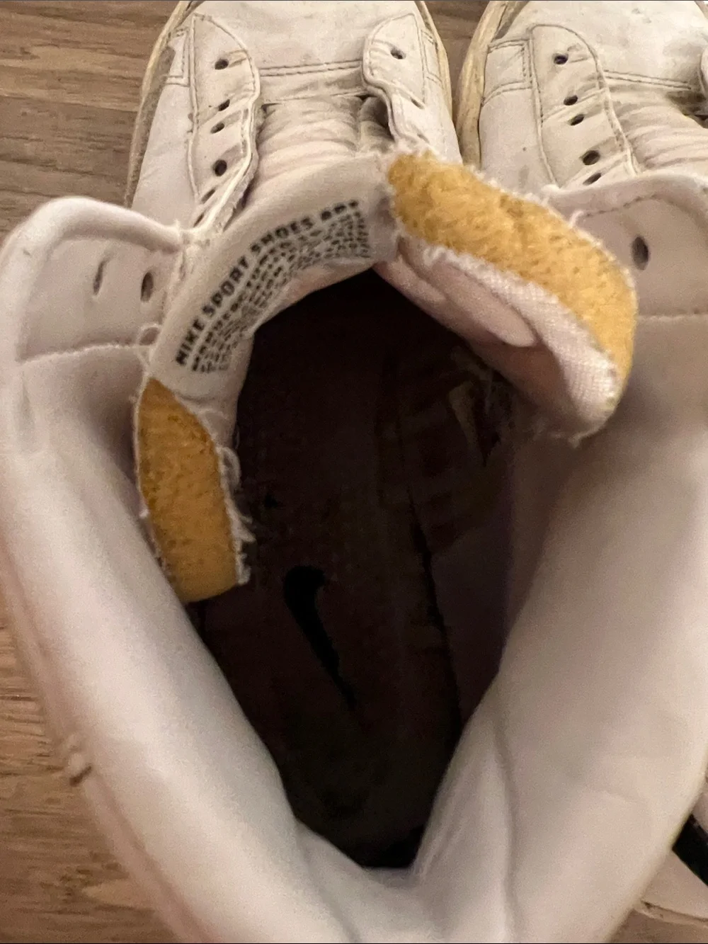Nike White and Black High-Top Sneakers